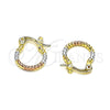 Argolla Pequeña 02.96.0083.2.12 Oro Laminado, Diamantado, Tres Tonos