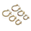 Argolla Pequeña 02.96.0083.2.12 Oro Laminado, Diamantado, Tres Tonos