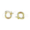 Argolla Pequeña 02.96.0083.2.10 Oro Laminado, Diamantado, Tres Tonos