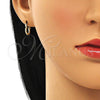 Argolla Pequeña 02.96.0087.10 Oro Laminado, Diamantado, Tono Dorado