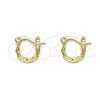 Argolla Pequeña 02.96.0087.10 Oro Laminado, Diamantado, Tono Dorado