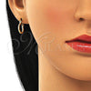 Argolla Pequeña 02.96.0088.12 Oro Laminado, Diamantado, Tono Dorado