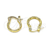 Argolla Pequeña 02.96.0088.12 Oro Laminado, Diamantado, Tono Dorado