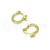 Argolla Pequeña 02.96.0084.10 Oro Laminado, Diamantado, Tono Dorado