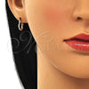 Argolla Pequeña 02.96.0084.2.10 Oro Laminado, Diamantado, Tres Tonos