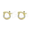 Argolla Pequeña 02.96.0084.2.10 Oro Laminado, Diamantado, Tres Tonos