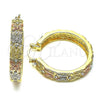 Argolla Mediana 02.380.0099.40 Oro Laminado, Diseño de Mariposa, con Blanca Cristal, Pulido, Tres Tonos