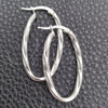 Argolla Mediana 02.389.0102.30 Plata Rodinada, Diseño de Torcido, Diamantado, Tono Plateado