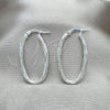 Argolla Mediana 02.389.0118.30 Plata Rodinada, Diseño de Torcido, Diamantado, Tono Plateado