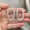 Argolla Mediana 02.389.0120.40 Plata Rodinada, Diseño de Torcido, Diamantado, Tono Plateado