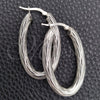 Argolla Mediana 02.389.0120.40 Plata Rodinada, Diseño de Torcido, Diamantado, Tono Plateado