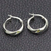 Argolla Pequeña 02.389.0132.15 Plata Rodinada, Diseño de Torcido, Diamantado, Tono Plateado