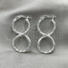 Argolla Mediana 02.389.0165.30 Plata Rodinada, Diseño de Torcido, Diamantado, Tono Plateado