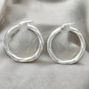 Argolla Mediana 02.389.0172.30 Plata Rodinada, Diseño de Torcido, Diamantado, Tono Plateado