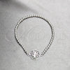 Pulsera Bolo Ajustable 03.392.0016.07 Plata Rodinada, Diseño de Ãrbol, Pulido, Tono Plateado (Grosor 03 MM, 7 Pulgadas de Largo)