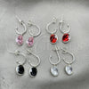 Arete Dormilona 02.394.0006 Plata Rodinada, con Zirconia Cubica Blanca, Pulido, Tono Plateado