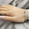 Pulsera Elegante 03.394.0005.07 Plata Rodinada, con Zirconia Cubica Blanca, Pulido, Tono Plateado (Grosor 07 MM, 7 Pulgadas de Largo)