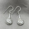 Arete Colgante 02.392.0005 Plata Rodinada, Diseño de File, Pulido, Tono Plateado