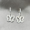 Argolla Pequeña 02.392.0009.15 Plata Rodinada, Diseño de Mariposa, Pulido, Tono Plateado