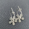 Arete Dormilona 02.392.0015.20 Plata Rodinada, Diseño de Flor, Pulido, Tono Plateado