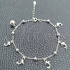Pulsera de Dije 03.395.0017.07 Plata Rodinada, Diseño de Delfín y Bola, Pulido, Tono Plateado (Grosor 03 MM, 8 Pulgadas de Largo)