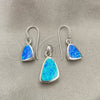 Juego de Arete y Dije de Adulto 10.391.0013 Plata Rodinada, con Opal Bermuda Blue, Pulido, Tono Plateado