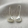 Arete Colgante 02.397.0008 Plata Rodinada, Diseño de Gota, Pulido, Tono Plateado