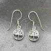 Arete Colgante 02.397.0010 Plata Rodinada, Diseño de Ãrbol, Pulido, Tono Plateado