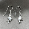 Arete Colgante 02.397.0012 Plata Rodinada, Diseño de Delfín, Pulido, Tono Plateado