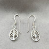 Arete Colgante 02.397.0014 Plata Rodinada, Diseño de Ãrbol, Pulido, Tono Plateado