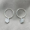 Argolla Pequeña 02.397.0017.15 Plata Rodinada, Diseño de Flor, Pulido, Tono Plateado