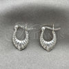 Argolla Pequeña 02.393.0020.10 Plata Rodinada, Diseño de Gota, Pulido, Tono Plateado