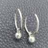 Argolla Pequeña 02.397.0022.20 Plata Rodinada, Diseño de Bola, Pulido, Tono Plateado
