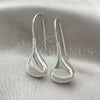 Arete Colgante 02.395.0019 Plata Rodinada, Diseño de Gota, Pulido, Tono Plateado