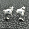 Arete Dormilona 02.397.0033 Plata Rodinada, Diseño de Delfín, Pulido, Tono Plateado