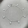 Pulsera de Dije 03.397.0001.07 Plata Rodinada, Diseño de Rolo y Tortuga, Pulido, Tono Plateado (Grosor 02 MM, 7 Pulgadas de Largo)