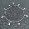Pulsera de Dije 03.397.0001.07 Plata Rodinada, Diseño de Rolo y Tortuga, Pulido, Tono Plateado (Grosor 02 MM, 7 Pulgadas de Largo)