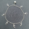 Pulsera de Dije 03.397.0002.07 Plata Rodinada, Diseño de Rolo y Cascavel, Pulido, Tono Plateado (Grosor 02 MM, 7 Pulgadas de Largo)