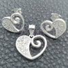 Juego de Arete y Dije de Adulto 10.398.0001 Plata Rodinada, Pulido, Tono Plateado