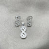 Juego de Arete y Dije de Adulto 10.398.0008 Plata Rodinada, Pulido, Tono Plateado
