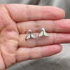 Arete Dormilona 02.391.0011.1 Plata Rodinada, Diseño de Pescado, con Opal Blanca, Pulido, Tono Plateado