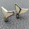 Arete Dormilona 02.391.0011.1 Plata Rodinada, Diseño de Pescado, con Opal Blanca, Pulido, Tono Plateado