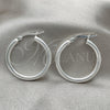 Argolla Pequeña 02.389.0185.20 Plata Rodinada, Diseño de Hueco, Pulido, Tono Plateado