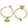 Argolla Mediana 02.63.2739.30 Oro Laminado, Diseño de Elefante, Pulido, Tono Dorado