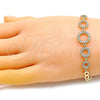 Pulsera Elegante 03.283.0146.07 Oro Laminado, con Blanca Micro Pave, Pulido, Tono Dorado (05 MM Thickness, 7 Inches Length)