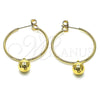 Argolla Mediana 02.63.2744.2.30 Oro Laminado, Pulido, Tono Dorado
