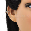 Earcuff 02.213.0376 Oro Laminado, Diseño de Mariposa, con Blanca Micro Pave, Pulido, Tono Dorado