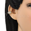 Earcuff 02.213.0394 Oro Laminado, Diseño de Búho, con Blanca Micro Pave, Pulido, Tono Dorado