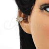 Earcuff 02.213.0397 Oro Laminado, Diseño de Niñita Pequeña, con Blanca Micro Pave, Pulido, Tono Dorado