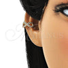 Earcuff 02.210.0678 Oro Laminado, Diseño de Infinito, con Blanca Micro Pave, Pulido, Tono Dorado